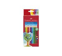 FABER-CASTELL Etui 12 de Crayons de couleur Colour Grip - Coloris assortis