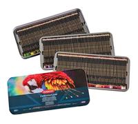Derwent Crayons Chromaflow 2306263 – Lot de 150 estompables 3,5 mm en boîte métal