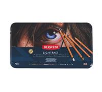 Crayons de couleur - Derwent - LightFast - Boite de 72 - Qualité Professionnelle - Résistant à la lumière