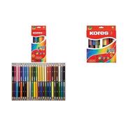 Crayons De Couleur "Duo", Étui En Carton De 12 +