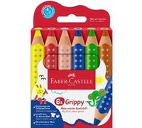 Crayons de couleur - Ergonomique - Mine XXL Jumbo - 6 couleurs - Faber-Castell