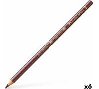 Crayons de couleur Faber-Castell Polychromos 176 Van-Dyck brun (6 pièces)