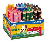 Omyacolor - Crayons De Couleur Gros Module ( Pot De 48 ) + 2 Taille-crayons
