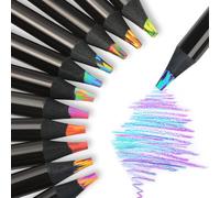 Crayons de couleur Jumbo pré-taillés multicolores pour l'art, le dessin, le coloriage, l'esquisse, idéal pour adultes, artistes, débutants