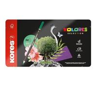 Kores Crayons de couleur Kolores Selection 72 crayons — 8 métalliques, 4 fluo, mine souple, bois FSC