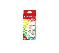Kores – Crayons de couleur Kromas – Mine tendre triangulaire – Paquet de 12 couleurs assorties