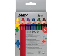 Crayons de couleur LAMY 3 en 1 3plus étui carton 6 pièces