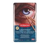 Derwent Lightfast - Set de 12 Crayons de Couleur, Mines Rondes Solides 4 mm, Texture Crémeuse, pour Dessin & Coloriage, Qualité Professionnelle (2302719)