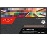Crayons de couleur "Luminance 6901", 100 couleurs + 2 mélangeurs, CARAN D'ACHE 6901.800