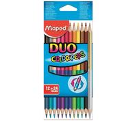 Crayons de couleur - MAPED - Color'peps - 12 Bicolores - Mine tendre - Triangulaires