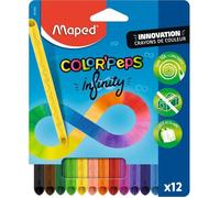 Crayons de Couleur - Maped - Color'Peps Infinity - 100% Mine - Auto-affûtants - Multicolores
