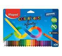 Crayons de Couleur - Maped - Color'Peps Infinity - 24 Crayons - 100% Mine - Auto Affûtants