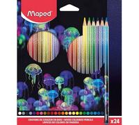 Crayons De Couleur - Maped - Deepsea Paradise - 24 Crayons - Triangulaire Ergonomique - Mine Résistante