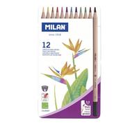 Crayons De Couleur Mine Épaisse Ø 3,5 Mm Hexagonaux Boite Métallique 12 Pièces