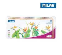 Crayons De Couleur Mine Épaisse Ø 3,5 Mm Hexagonaux Boite Métallique 48 Pièces