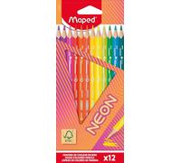- Crayons De Couleur Neon - Coloriage Effet Néon - Boîte De 12 Crayons Neon[Z880]