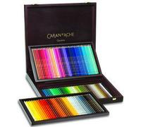 Caran d'Ache Crayons de couleur Pablo 666.92 — Boîte en bois 120 pièces qualité artistique