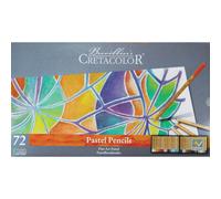 CRETACOLOR Pastel Pencils, crayons pastels haute résistance à la lumière, 72 couleurs, non gras, frottis doux, à colorier à l'eau, pigmentation élevée