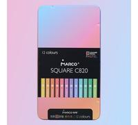 Crayons De Couleur Pastel De Forme Carrée, 12/24 Couleurs Andstal, Crayons De Couleur Professionnels Pour L'école
