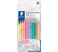 Crayons de couleur pastel, étui carton de 12