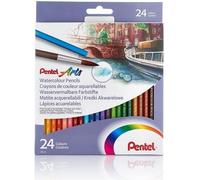 Crayons de couleur Pentel - aquarellables - 24 couleurs