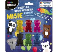 Crayons de couleur pour apprendre à dessiner des ours en peluche pour les tout-petits 6 couleurs