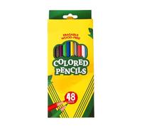 Crayons De Couleur Pour,Lot De 48 Pièces Crayons De Couleur Prétaillées - Mines de 2,8 mm Fournitures Artistiques pour Peinture Esquisse BD Voyage École Adultes