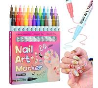 Crayons de couleur pour vernis à ongles et designs créatifs, 24 couleurs, outil de manucure de salon de manucure, imperméable, pour les déplacements, les fêtes, la maison, l'école, la petite amie