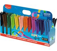 Maped - Crayons de couleur School'Peps Infinity - 100% utilisable, sans taillage - School Pack 72