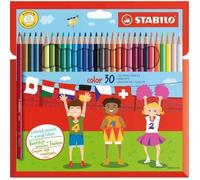 Crayons de couleur - STABILO - 30 pièces - Hexagonal - 2,5 mm - Pour enfants à partir de 3 ans
