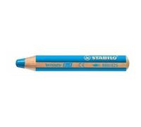 STABILO Crayons de couleur woody 3in1 – Lot de 5 – Bleu cobalt moyen