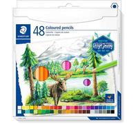 Staedtler Crayons de couleur 146C C48 Mine douce et tendre 3 mm Étui carton 48 couleurs assorties
