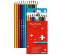 Crayons De Couleur Swisscolor Aquarelle Étui De 12