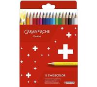 Crayons De Couleur Swisscolor,Étui Carton De 18