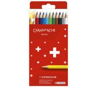 Crayons de couleur SWISSCOLOR,étui carton de 18