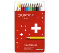 Crayons de couleur SWISSCOLOR, étui métal de 30