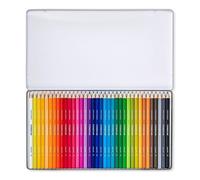Staedtler Ergosoft 157, Crayons de couleur tendres pour dessin et coloriage, Prise en main douce et confortable, Boîte en métal avec 36 couleurs lumineuses assorties, 157 M36