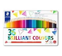 Staedtler Crayons de couleur Ergosoft 157 – Prise en main douce – Boîte métal 36 couleurs (157 M36)