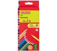 Crayons de couleur triangulaires, étui carton de 12