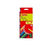 Crayons de couleur triangulaires, étui carton de 12