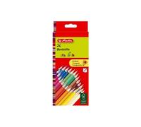 Herlitz 10412039 Pack de 24 Crayons de couleur triangulaires