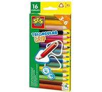 SES Creative Crayons de couleur triangulaire 16 pièces