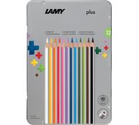 Crayons de couleur triangulaires LAMY plus étui métallique 12 pièces