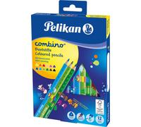 Crayons de couleur triangulaires Pelikan combino étui carton 12 pièces