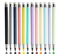 Crayons de couleurs éternelles : 12 pièces non aiguisées, crayon de dessin permanent sans encre, fournitures d'art pour croquis d'étude | Crayon coloré durable pour le portrait du journal de l'école P