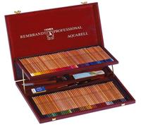 Crayons De Couleurs Rembrandt Aquarell - Coffret Bois De 96 + Accessoires