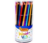 Jovi Crayons de couleurs sans bois – 84 couleurs vives – Mine résistante