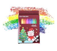 Crayons de de Noël | Cadeaux de fête 8 couleurs - Ensemble de craies colorées pour l'école pour - Pour anniversaire, vacances, fête, filles, garçons, classe - Voyage à la maison