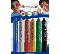 Crayons De Maquillage Enfant 6 Sticks Couleurs Sport - Grim'tout