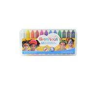 Crayons de maquillage - Grim'tout - Lot de 12 - Multicolore - À l'eau - Sans parabène